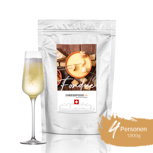Fondue mit Champagner 4 Personen (1200g)
