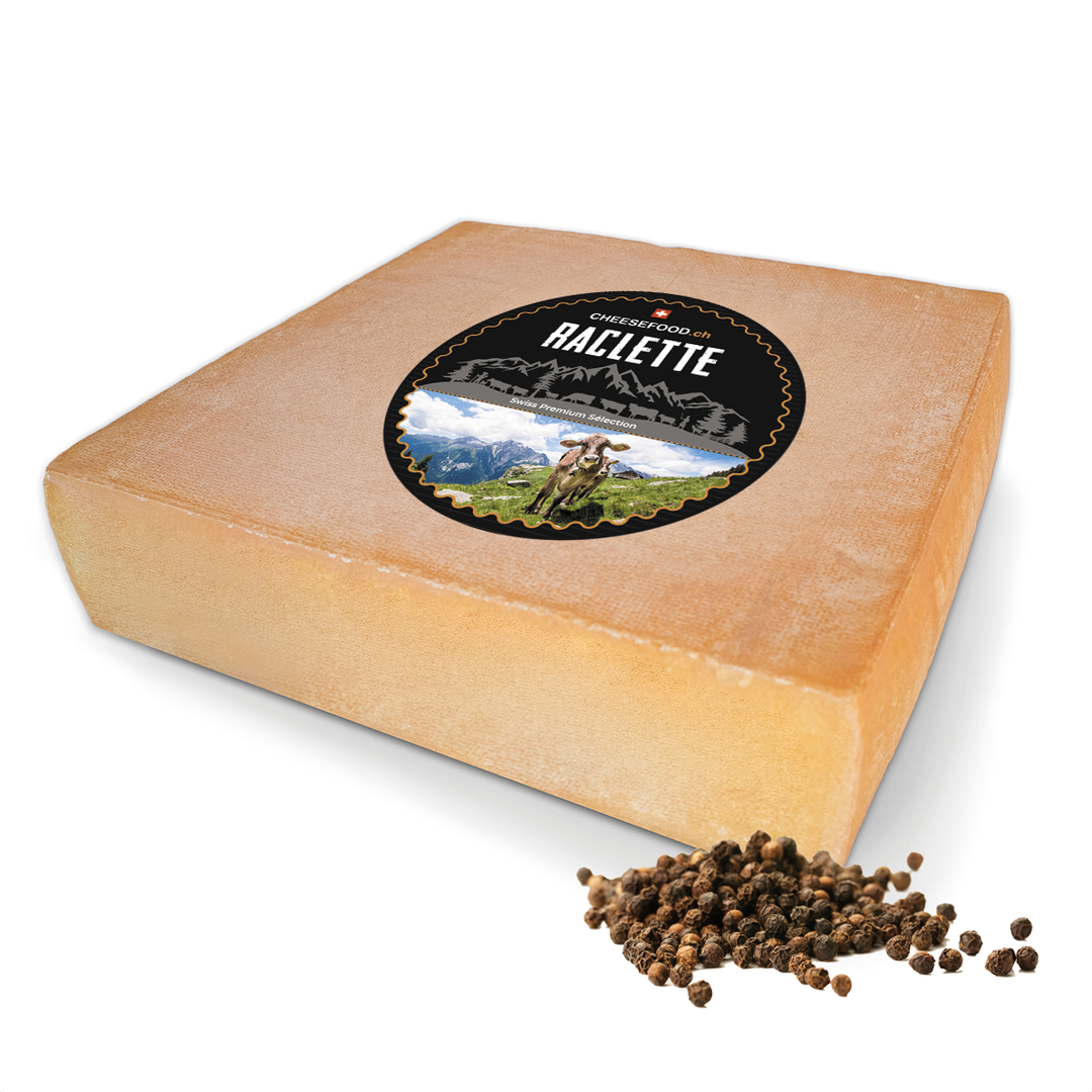 Raclette Käse "Pfeffer" Laib (ganz)