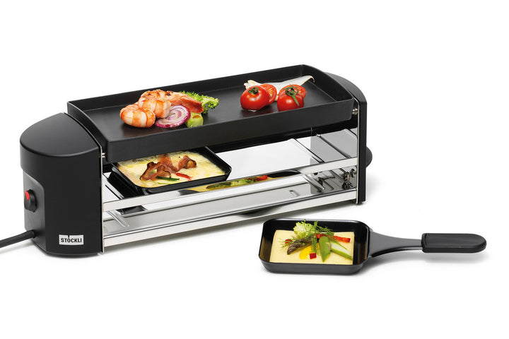 Stöckli Cheeseboard Twin – Racletteofen Schwarz – Schweizer Racletteofen von Stöckli