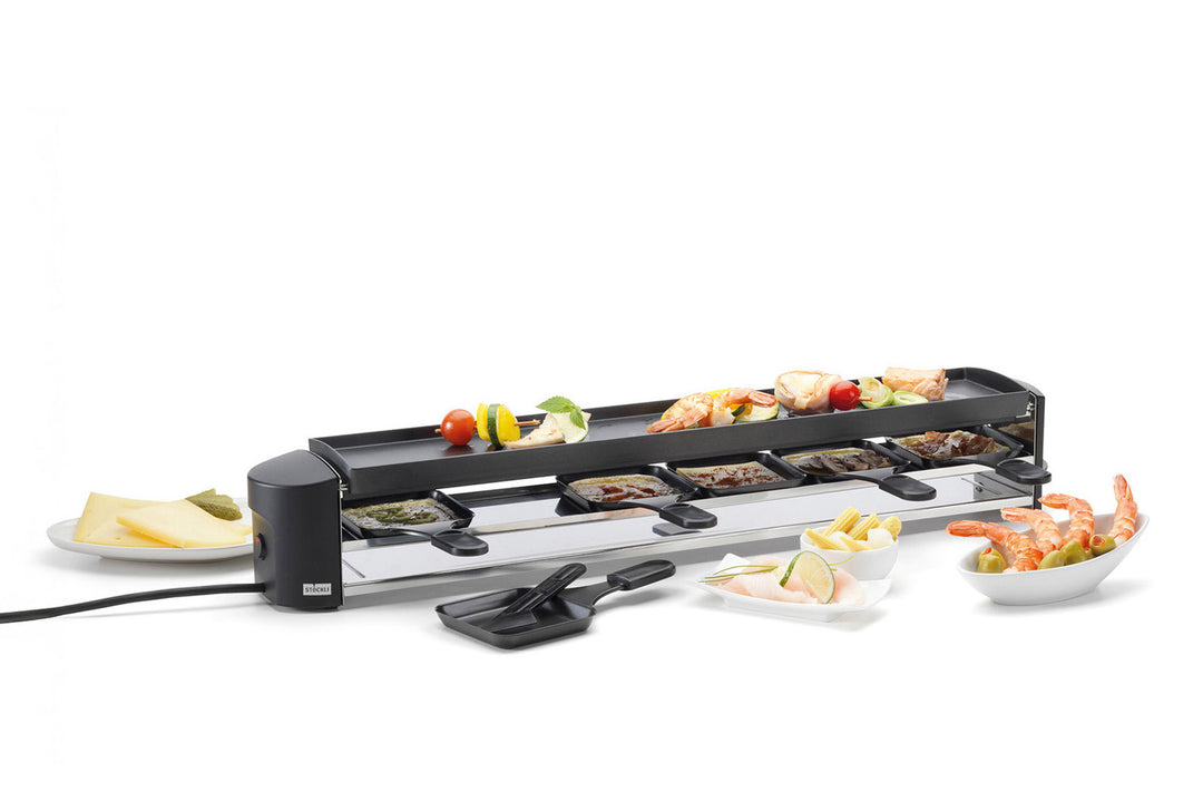 Stöckli Cheeseboard Six – Racletteofen Schwarz – Schweizer Racletteofen von Stöckli