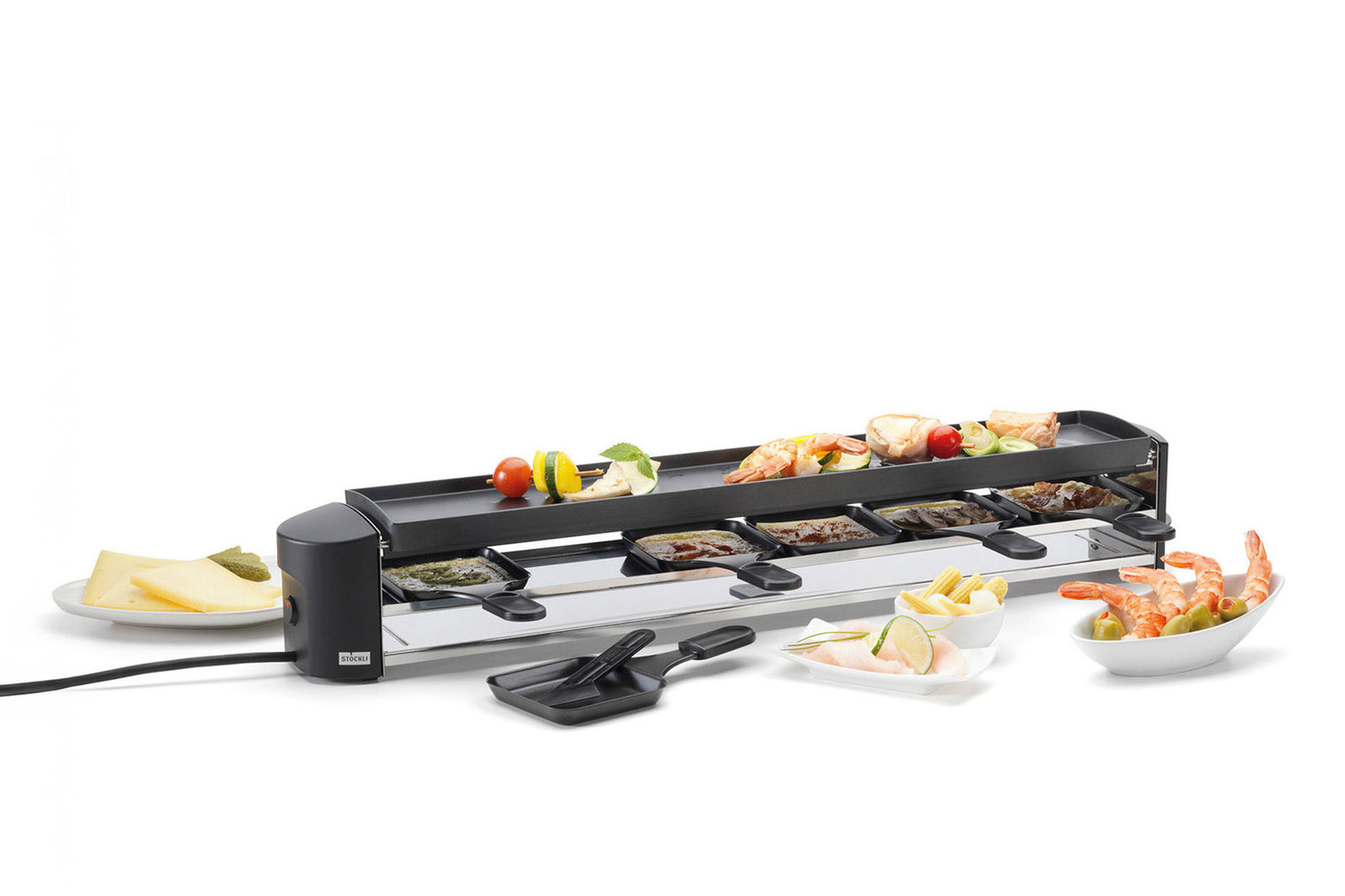 Stöckli Cheeseboard Six – Racletteofen Schwarz – Schweizer Racletteofen von Stöckli